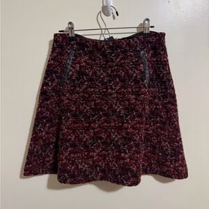 Ann Taylor Red and Black A-Line Skirt